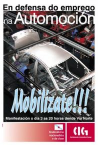 Cartaz da convocatoria da mobilización da CIG