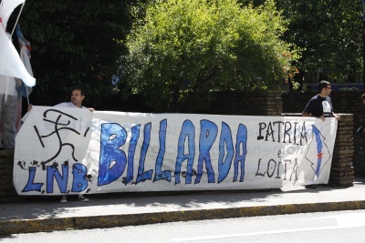 Pancarta que acompañou á manifestación